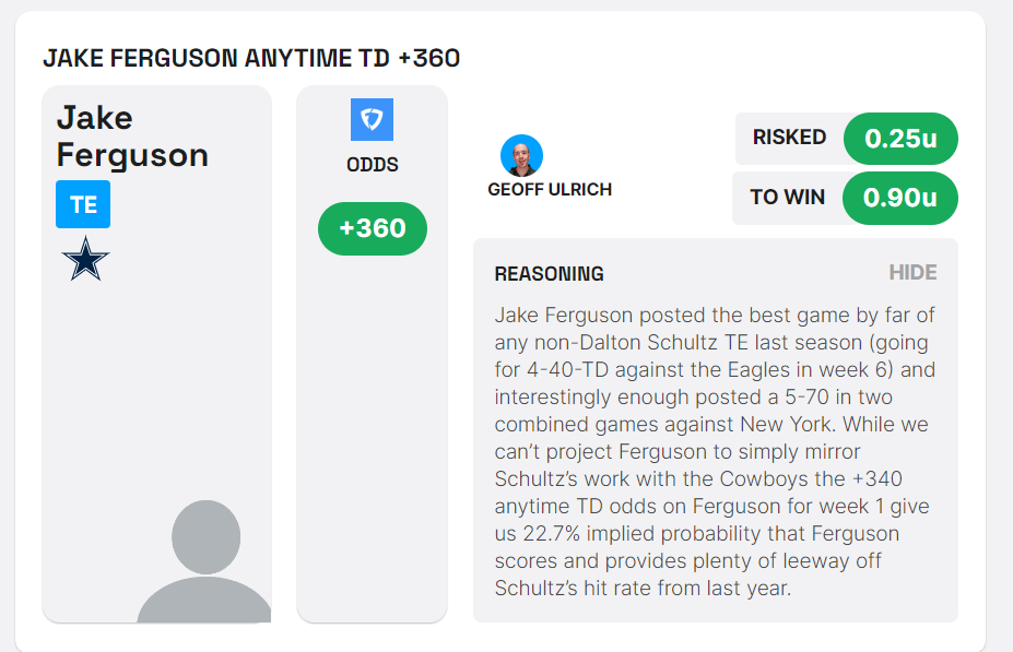 Jake Ferguson Anytime TD