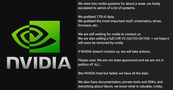 NVIDIA has been burgled by hackers exposing sensitive data 1