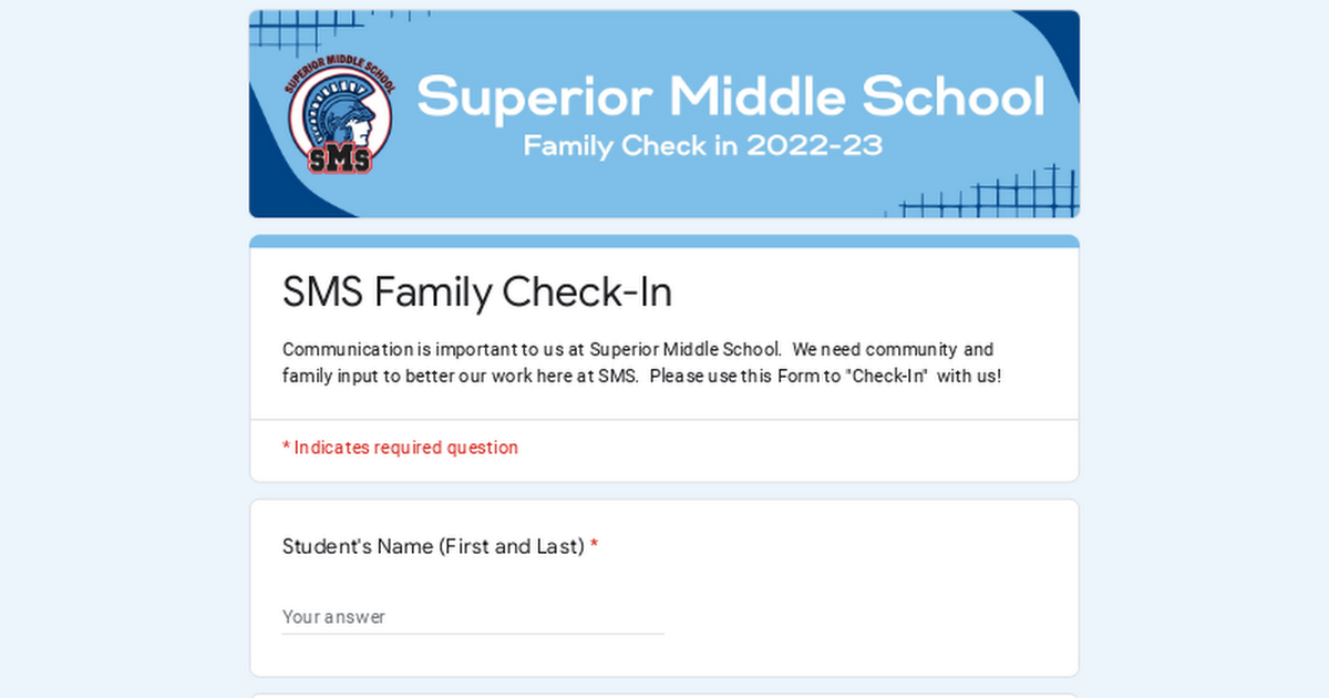 SMS Family Check-In