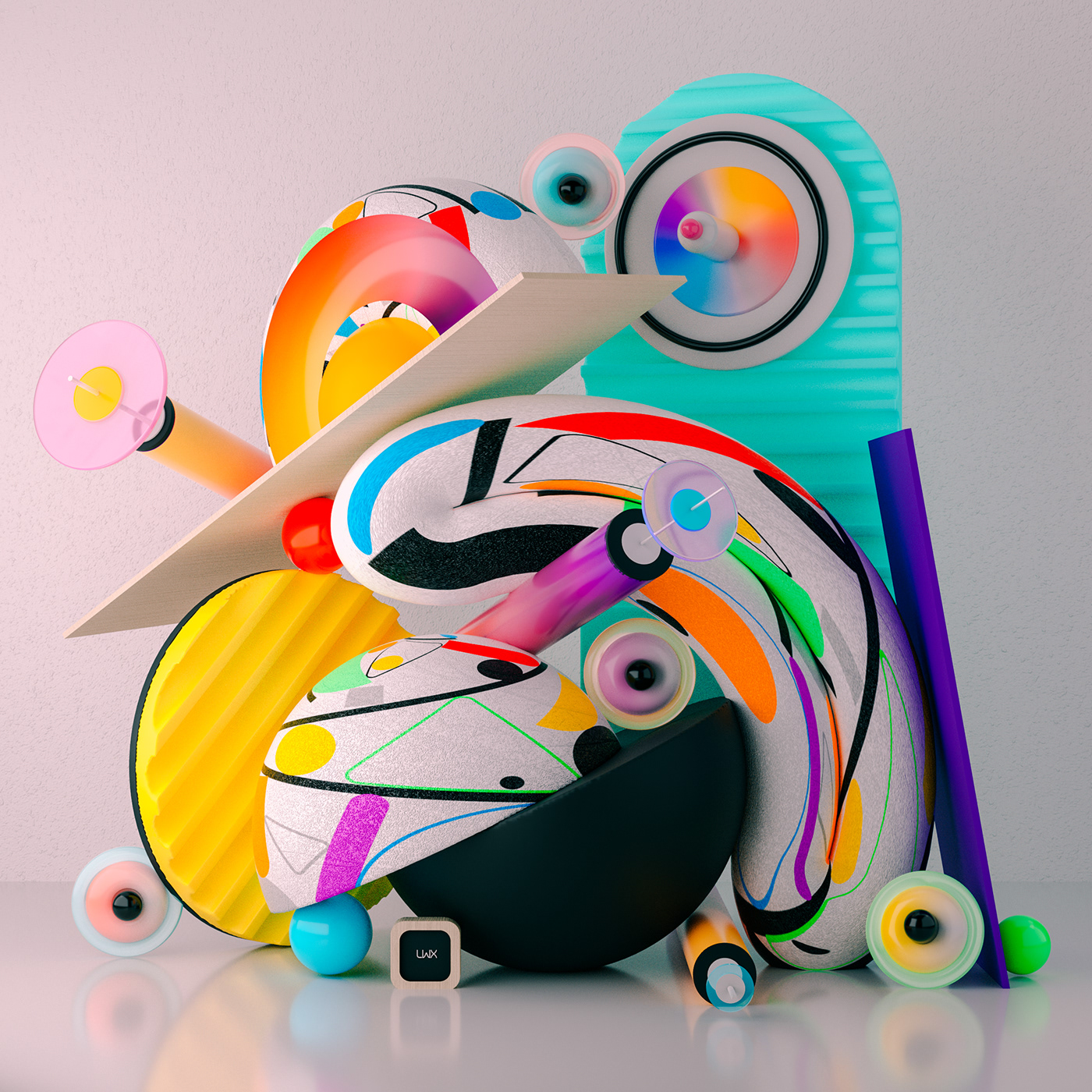 typography 3d abstract colorful Texture Design dreamy geometric Patterns illustrations 3DType fightforkindness