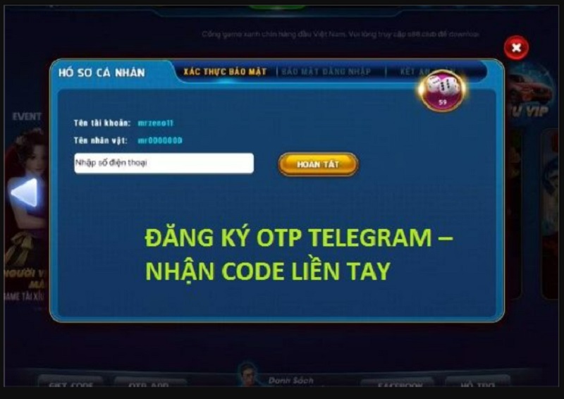 Đăng ký OTP Telegram nhận Giftcode tại S88 Club