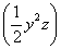 exponnts กลุ่มของ 1/2 y^2 z