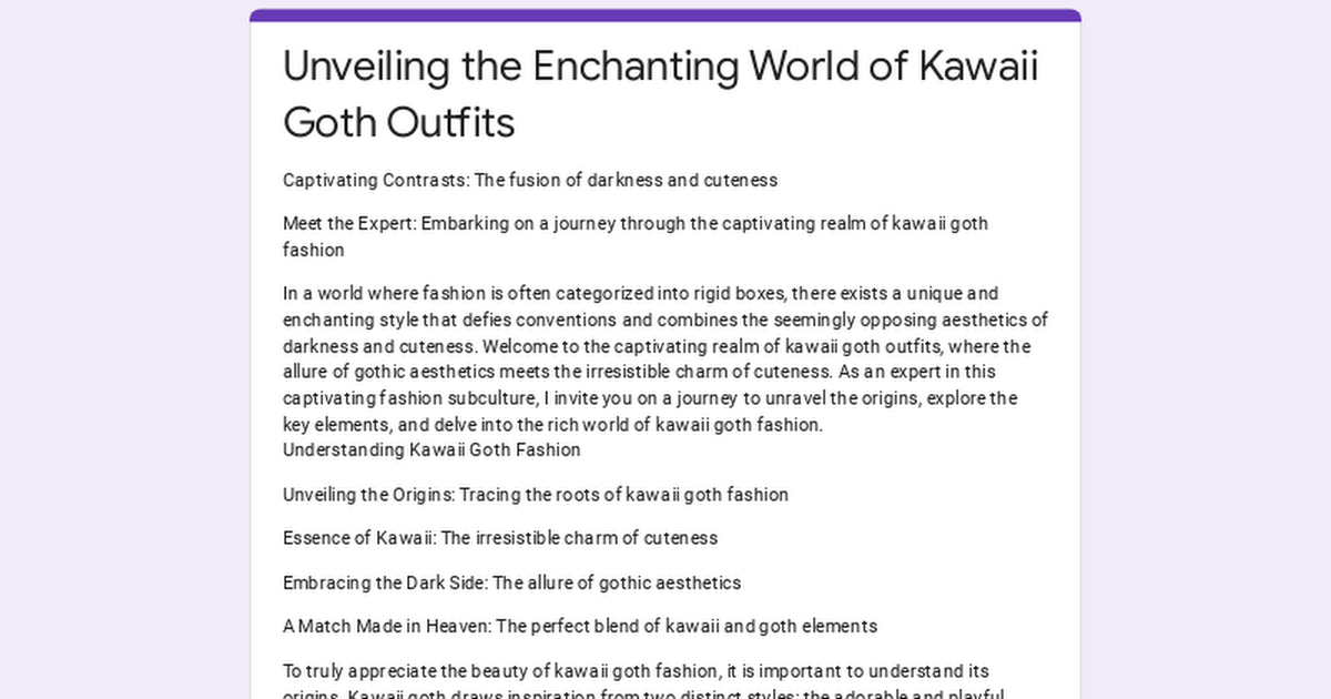 The Enchanting Charm of Kawaii Style
