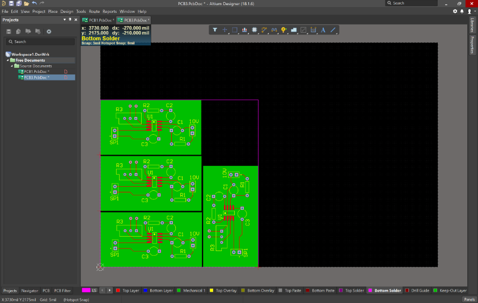 Altium  18 embedded board array