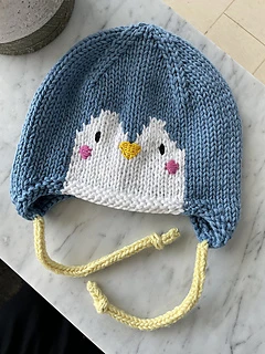 fun penguin toddler knit hat