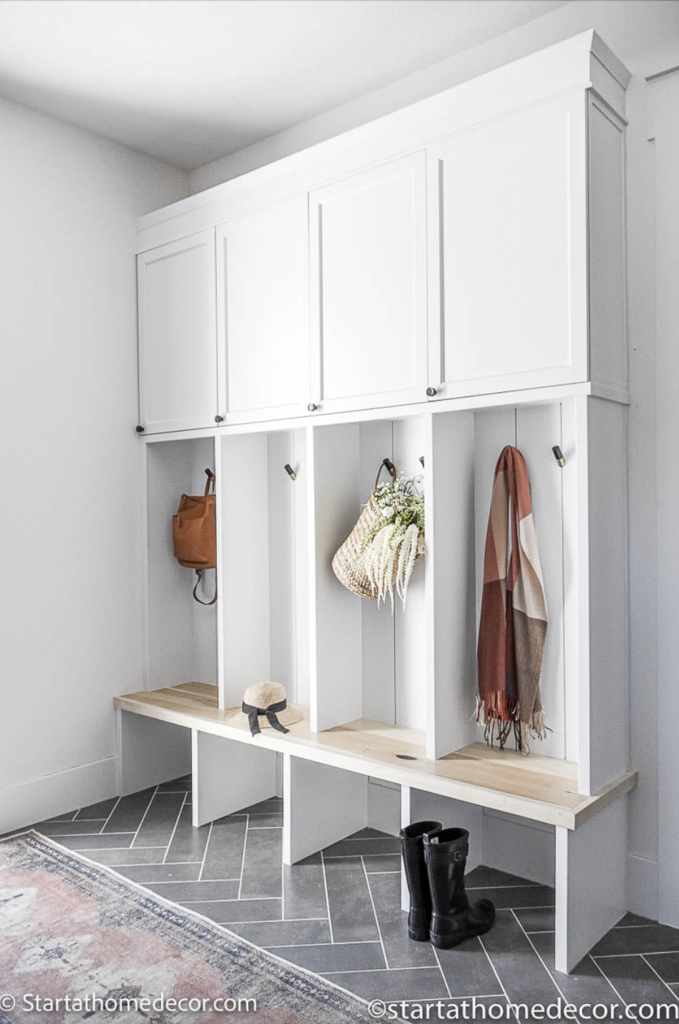 DIY Plywood Minimalist Mudroom Locker