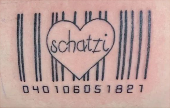 Memorial Piece Barcode Tattoo