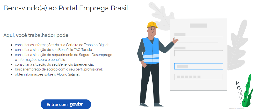 Layout do Portal Emprega Brasil.