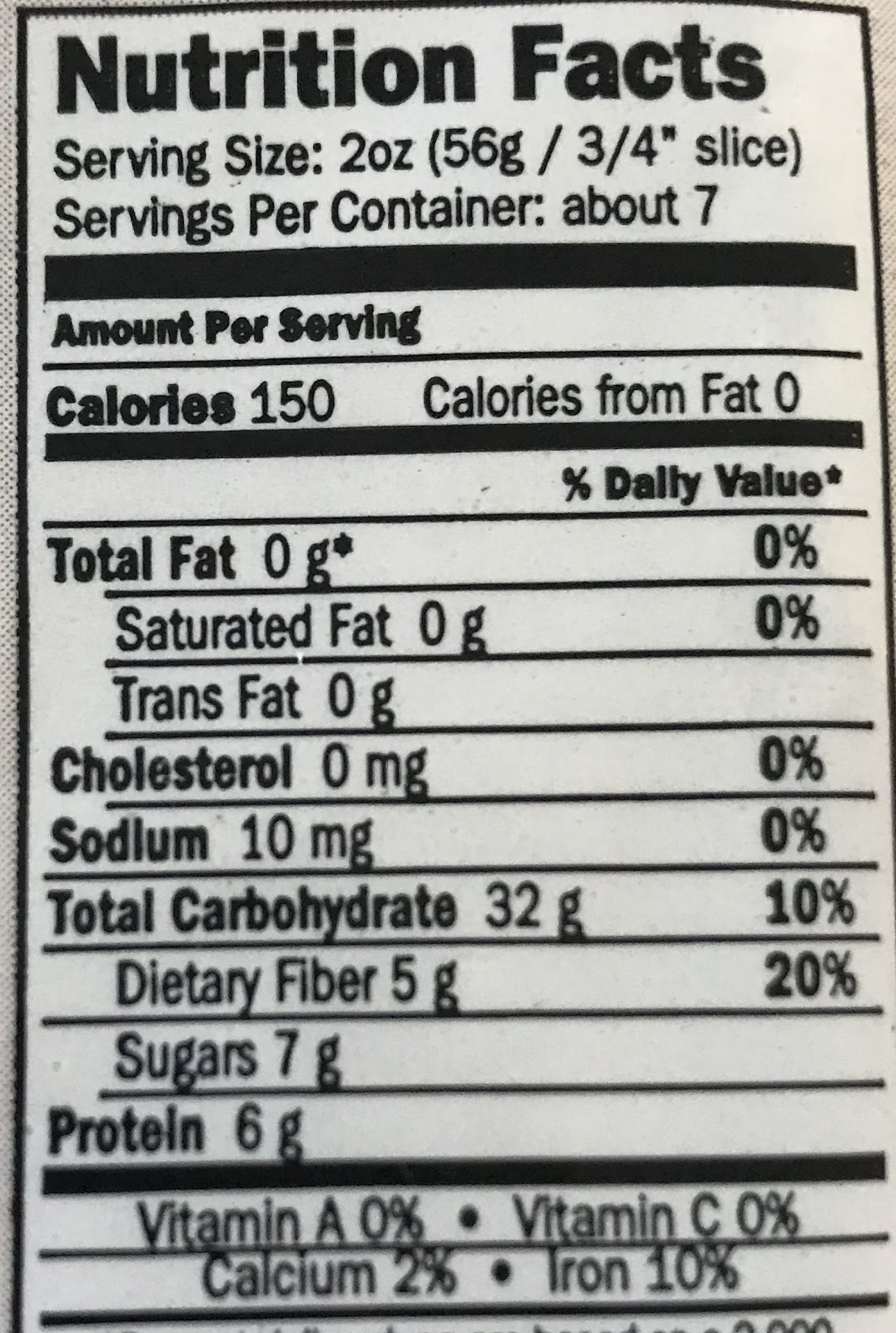 According to the Nutrition Facts, 2 oz. or 3/4