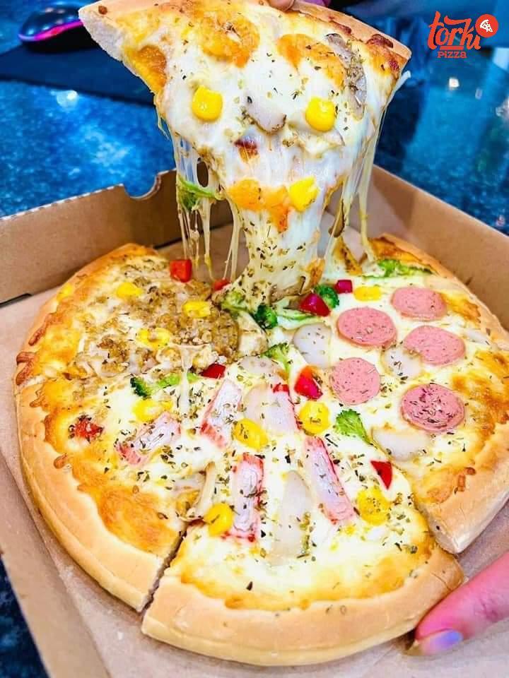 Cách nướng pizza Chicago bằng nồi chiên không dầu