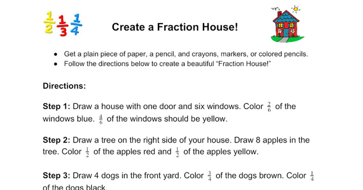 Create a Fraction House
