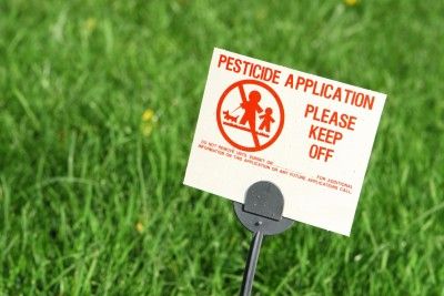 Pesticide Application sign