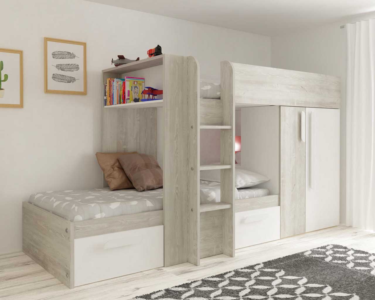 Barca bunk bed with storage