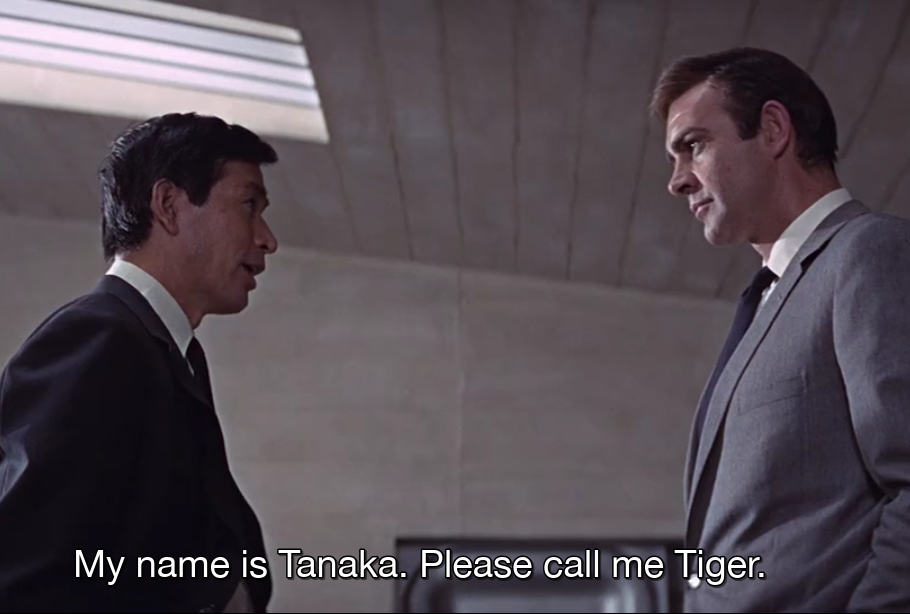 Tiger Tanaka meets James Bond in "You Only Live Twice" (1967)