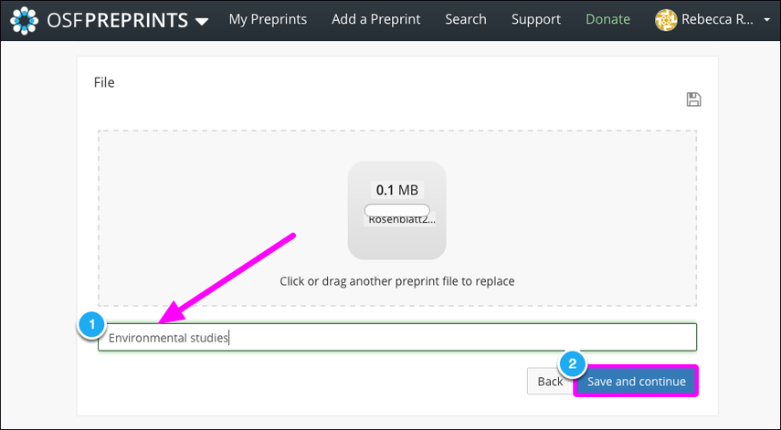 Upload a New Preprint