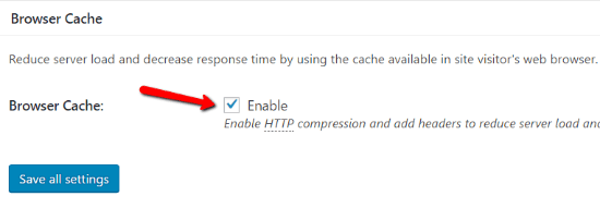 browser cache w3 total cache