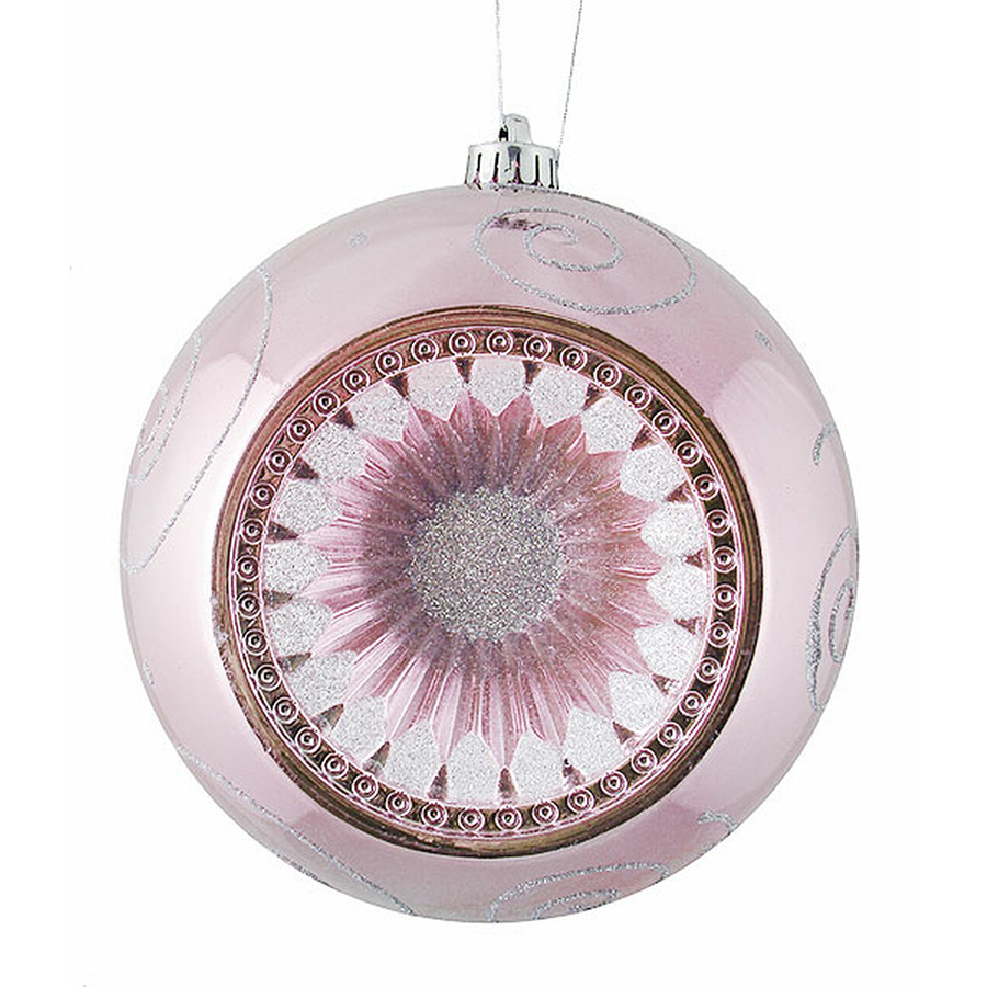 pink retro reflector ornament