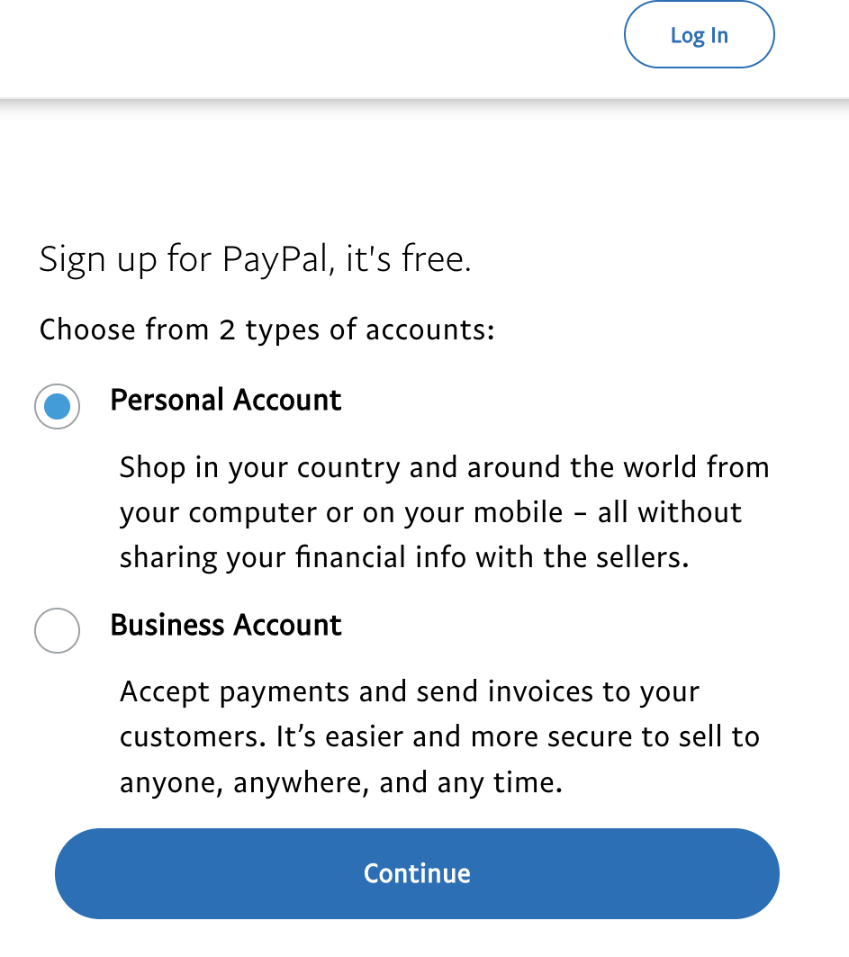 Besplatno se prijavite na Paypal