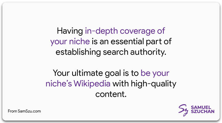 be your niche's wikipedia