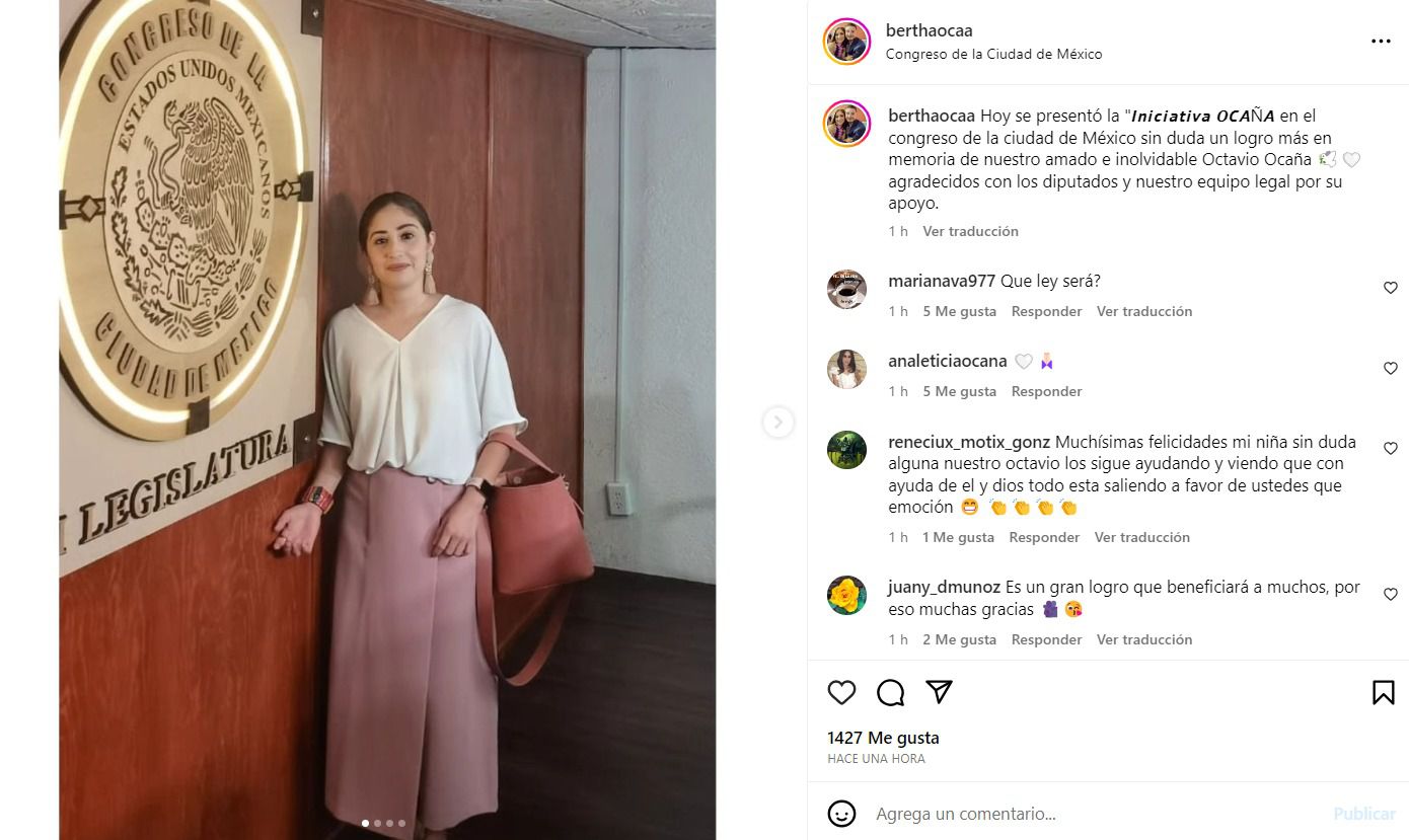 Bertha Ocaña ha sido quien ha continuado luchando por proteger la dignidad de otras víctimas dado que ella, después del asesinato de su hermano, es la única de la familia que vive en la Ciudad de México (Instagram/@berthaocaa)