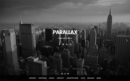WordPress Themes: Parallax