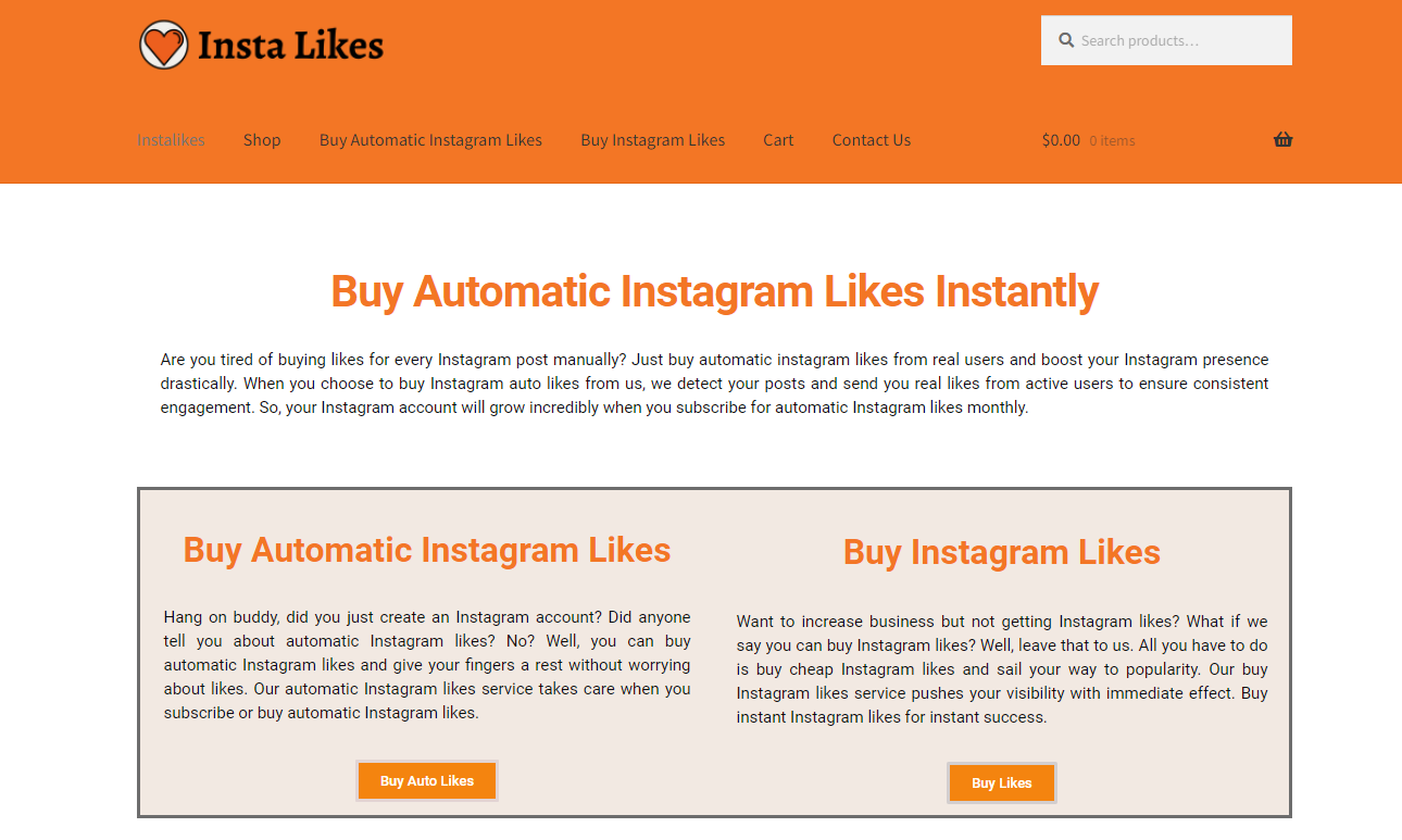 Instalikes website