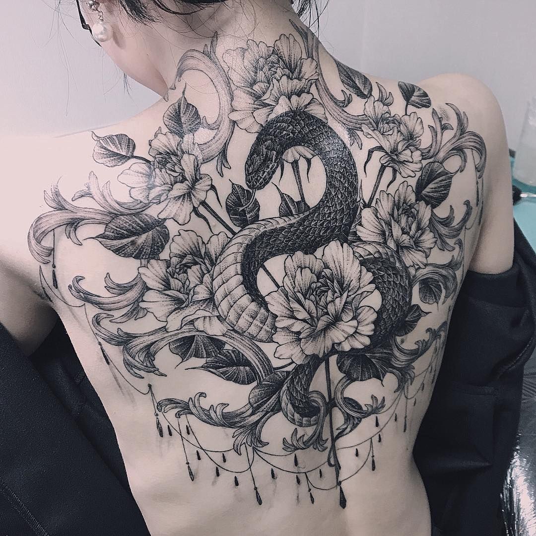 ลายสักงูหลัง9