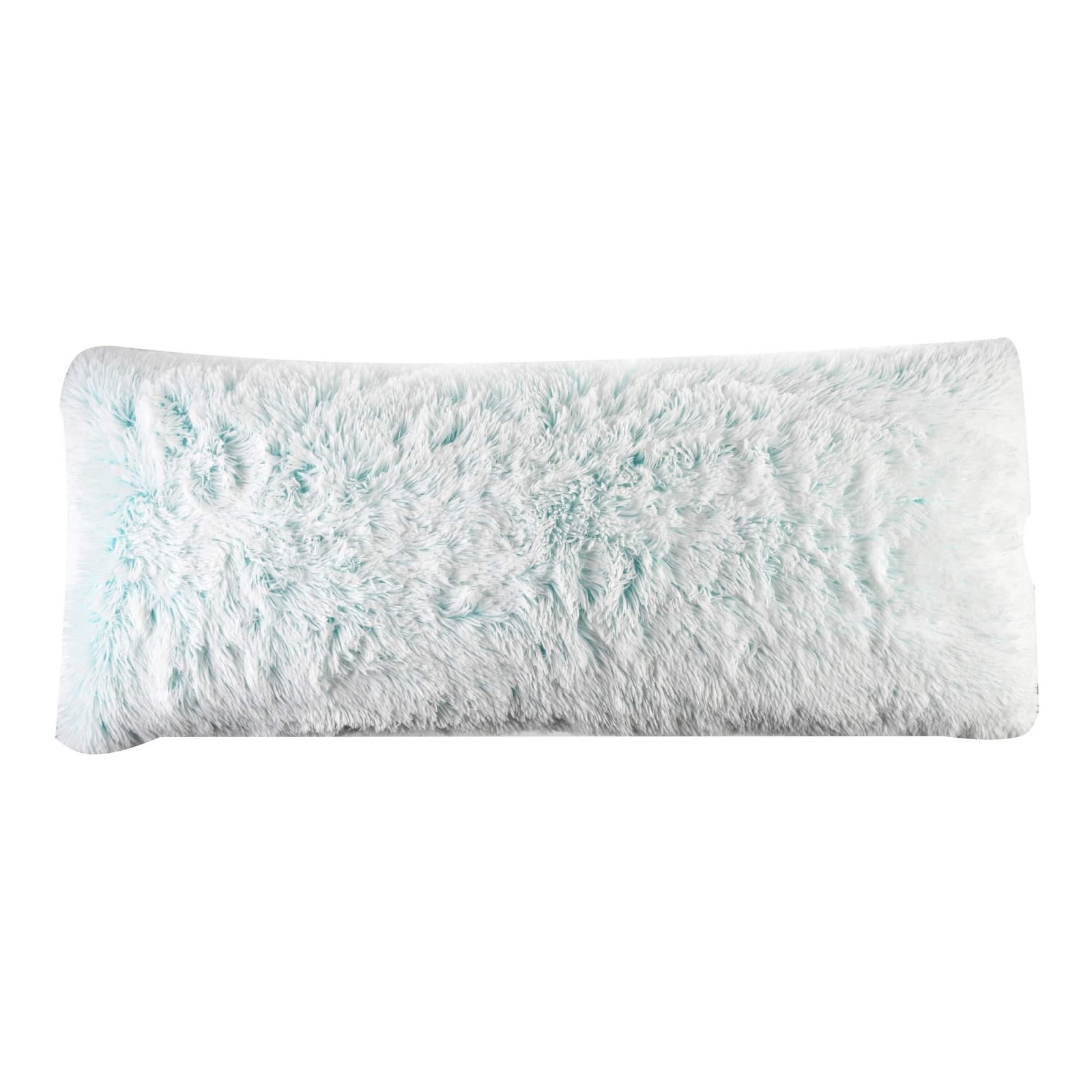 white fuzzy body pillow cover