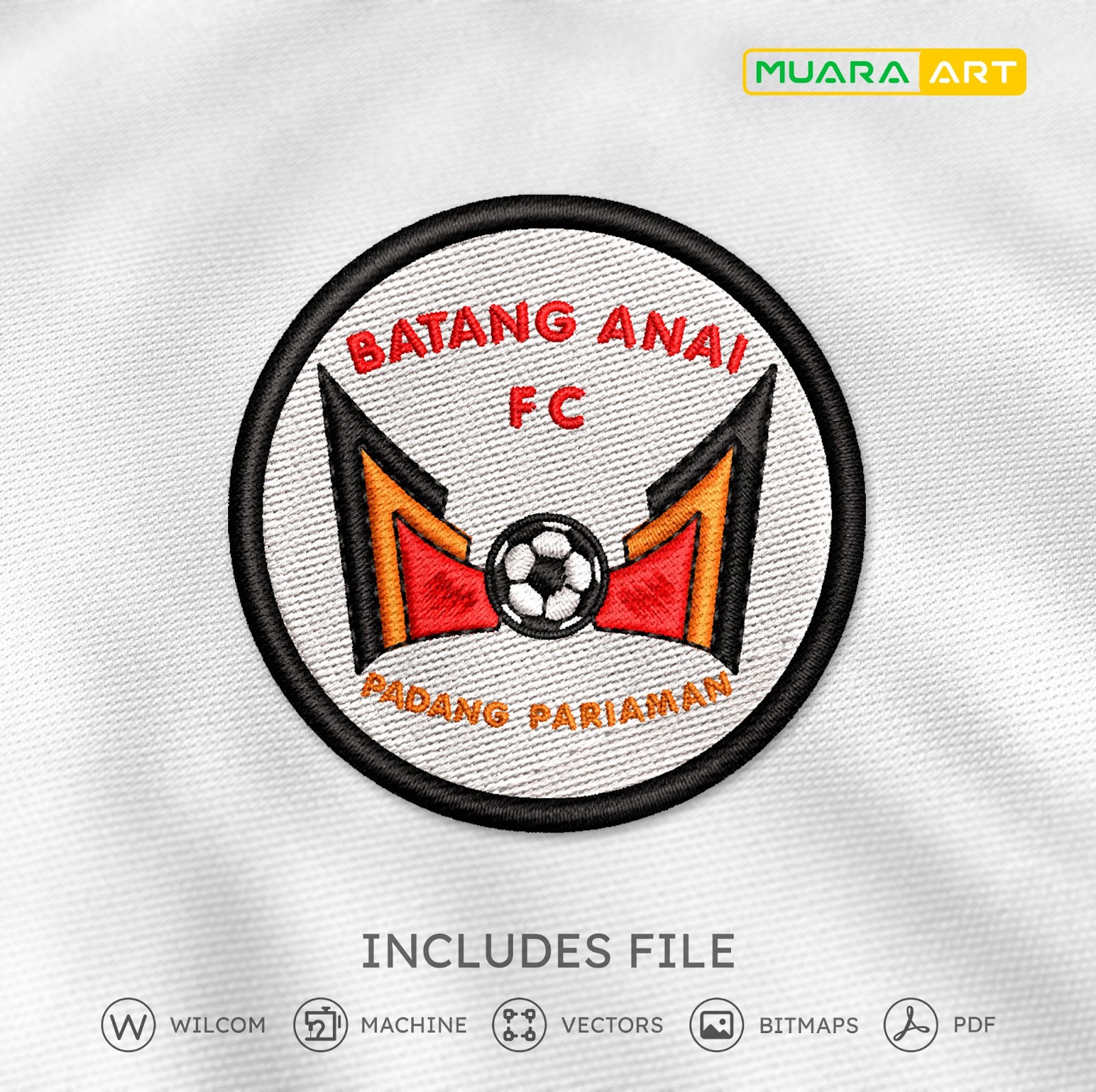 Desain Bordir Logo Batang Anai FC (Sumatera Barat)