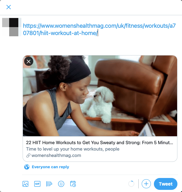 Displaying images for links shared on Twitter