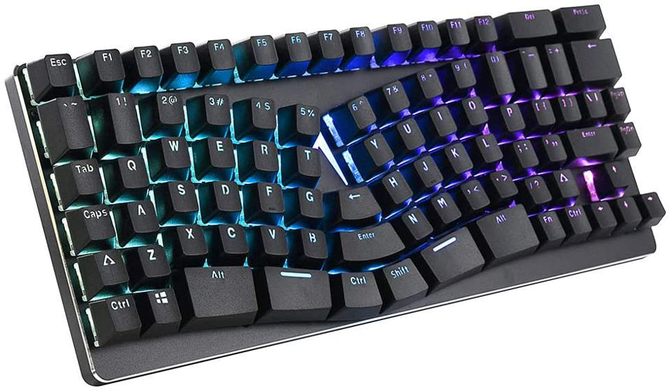 An ergonomic regular keyboard is more comfortable when used for long periods of time, than a gaming keyboard.