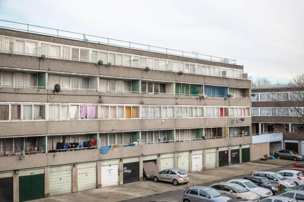 Communal Car Park Next To A Council Block In South East London Stock Photo  - Download Image Now - iStock