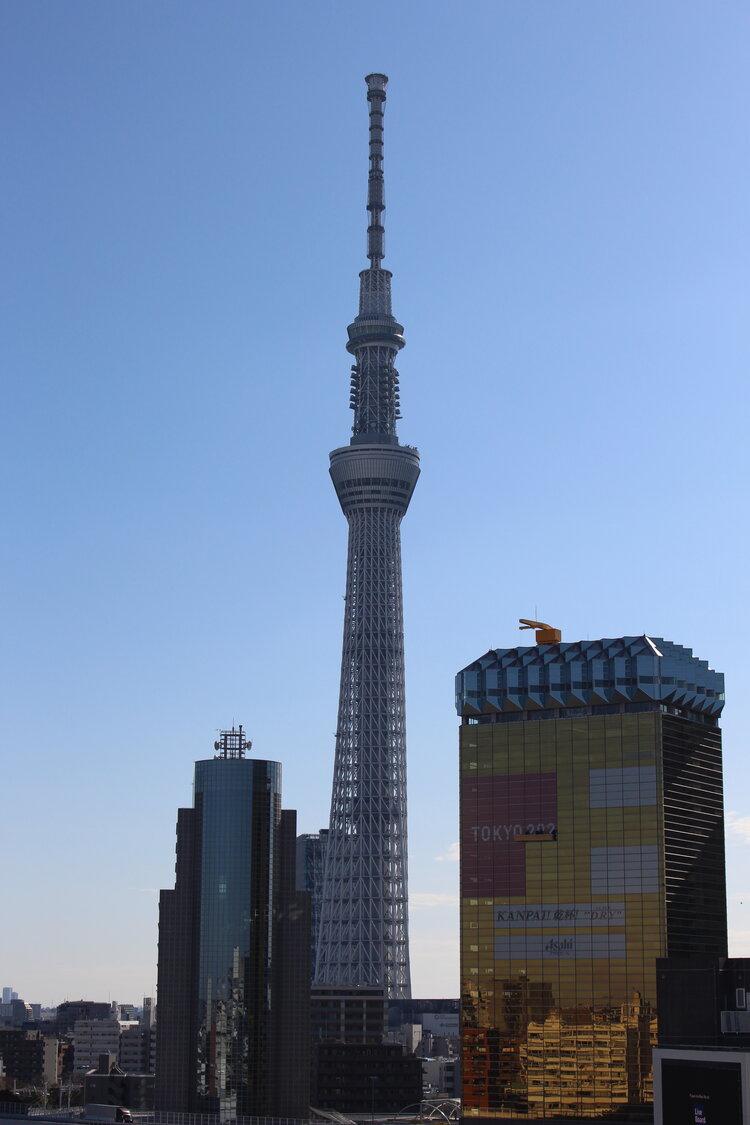 Looking out on the right side of the observation deck, you can get a great view of the Tokyo Skytree too!