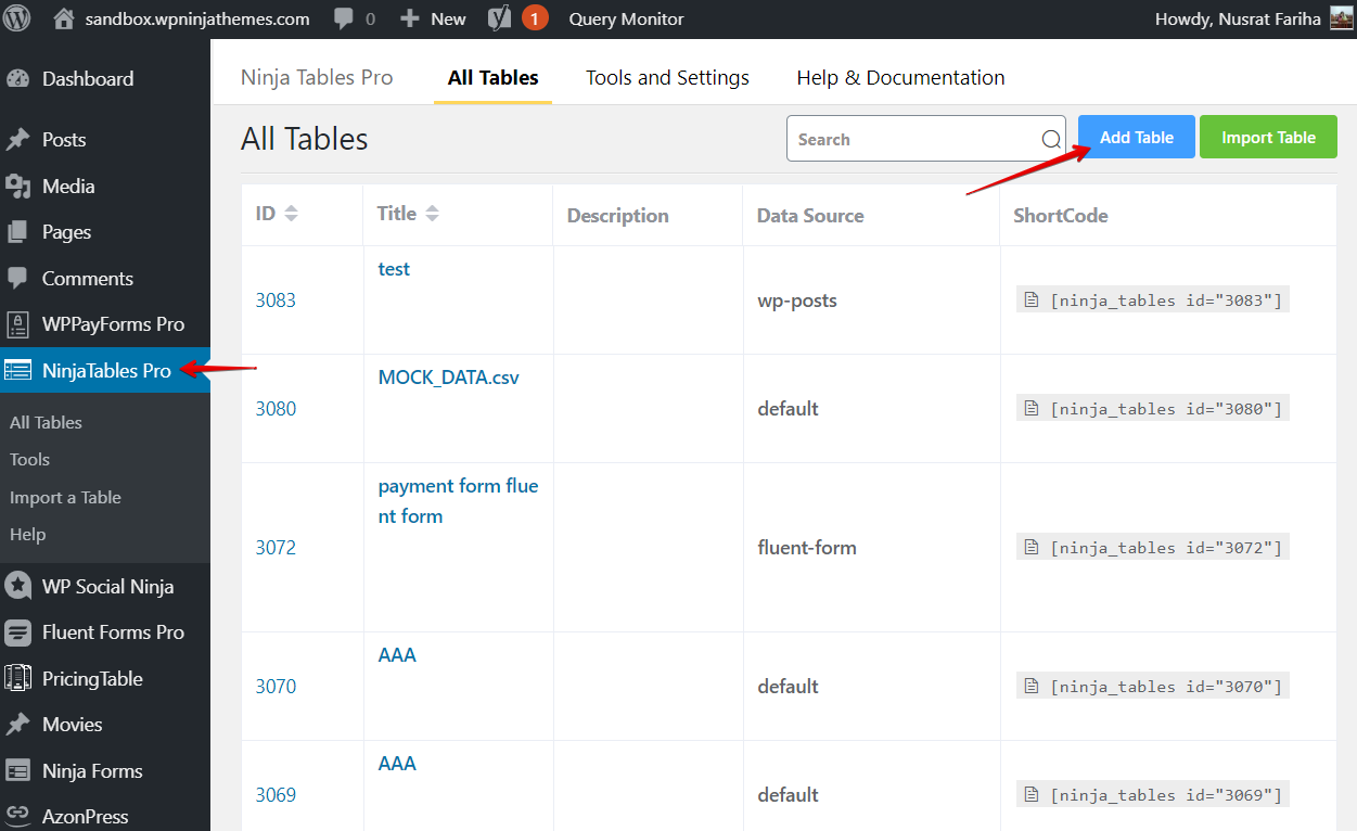 create WordPress posts and add data to WordPress tables from posts