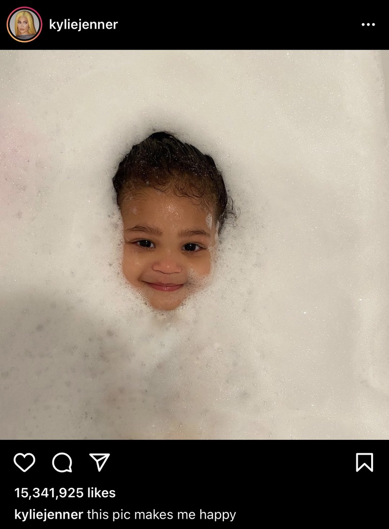 Stormi in a solo shot on Instagram