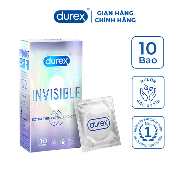 Bao cao su siêu mỏng durex invisible