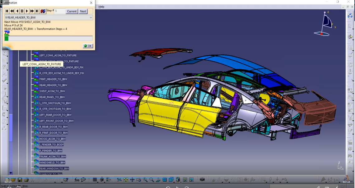 Screenshot of CATIA Product Design Software