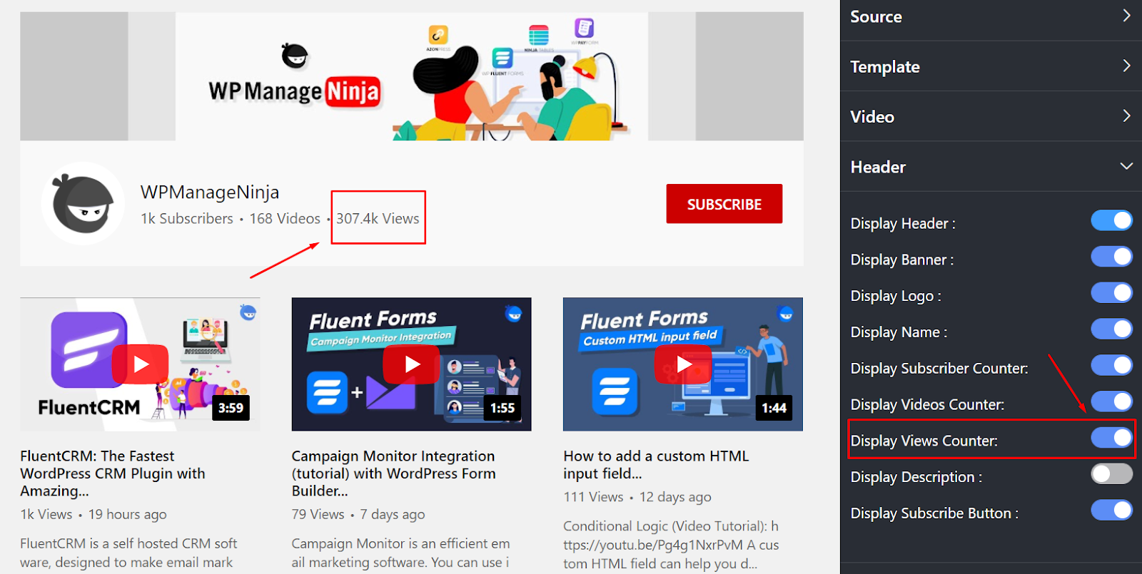 display views counter youtube counter