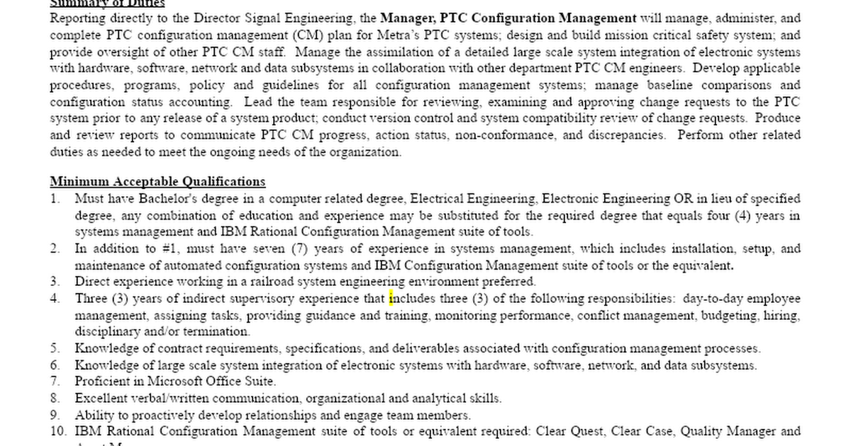 Mgr  PTC Configuration Management #300