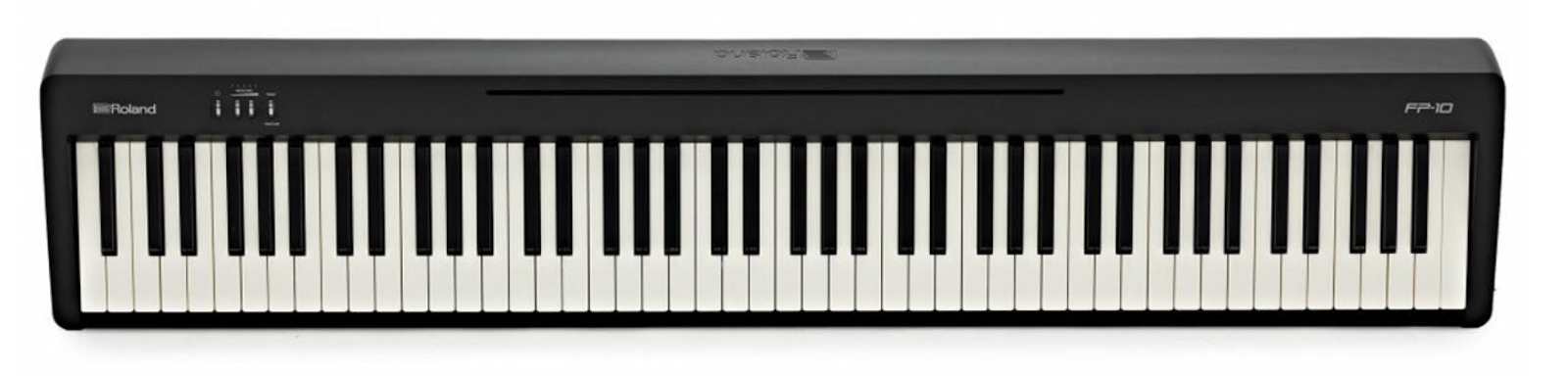 Roland FP 10 digital keyboard with weighted keys.