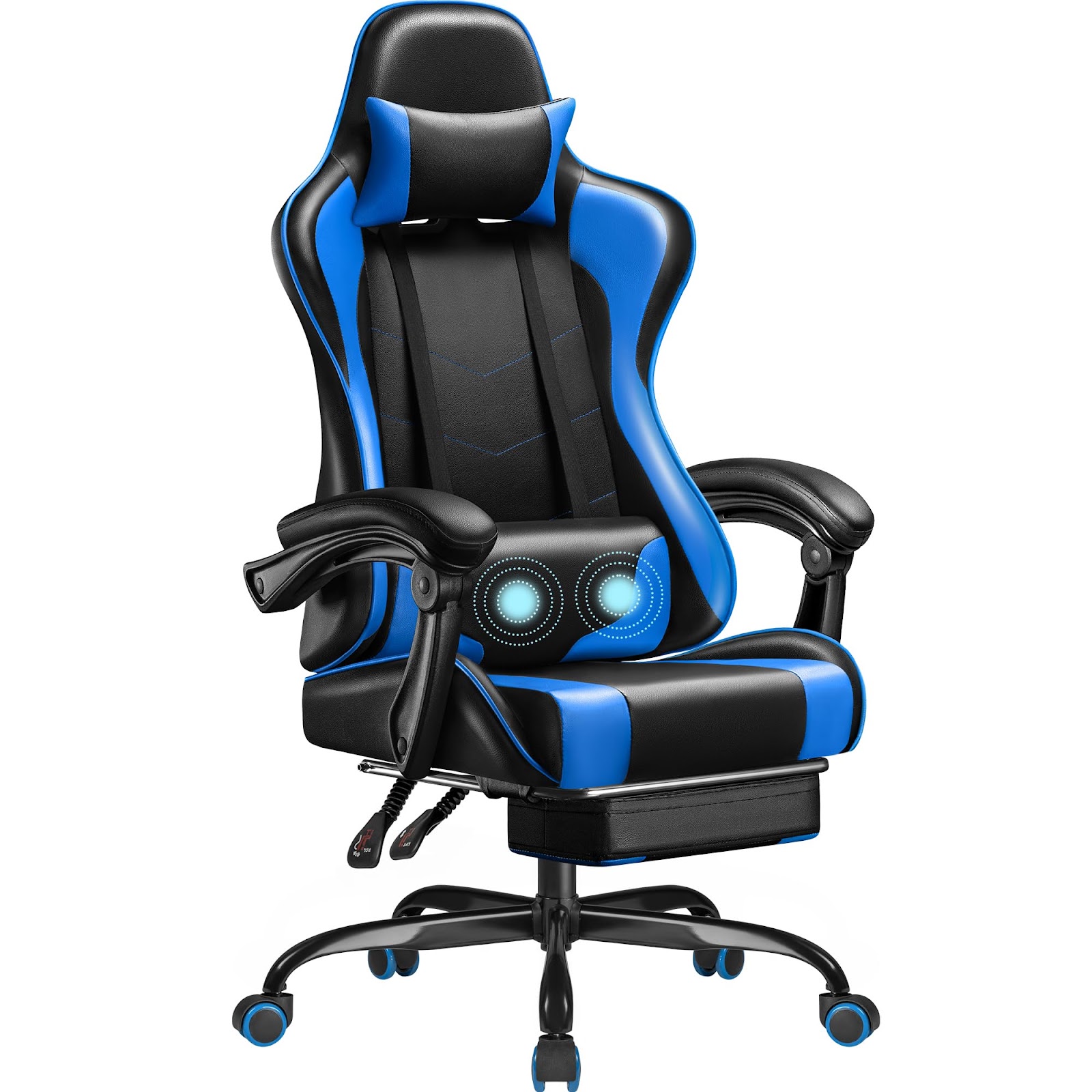 Homall Gaming Chair with Footrest and Massage Lumbar Support