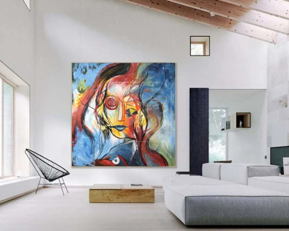 Abstract wall art painting