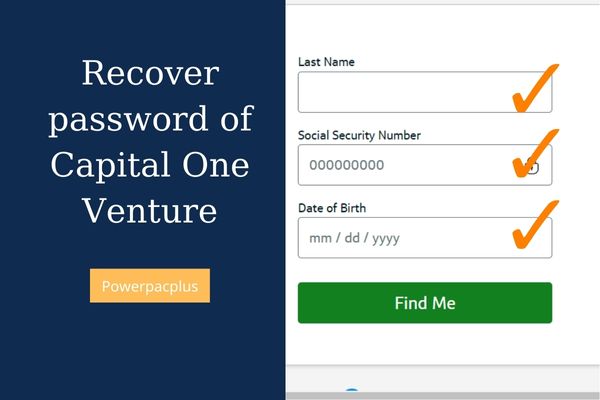 forgot password of capital one venture