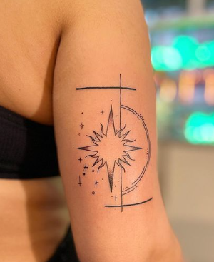Burning Star Tattoo