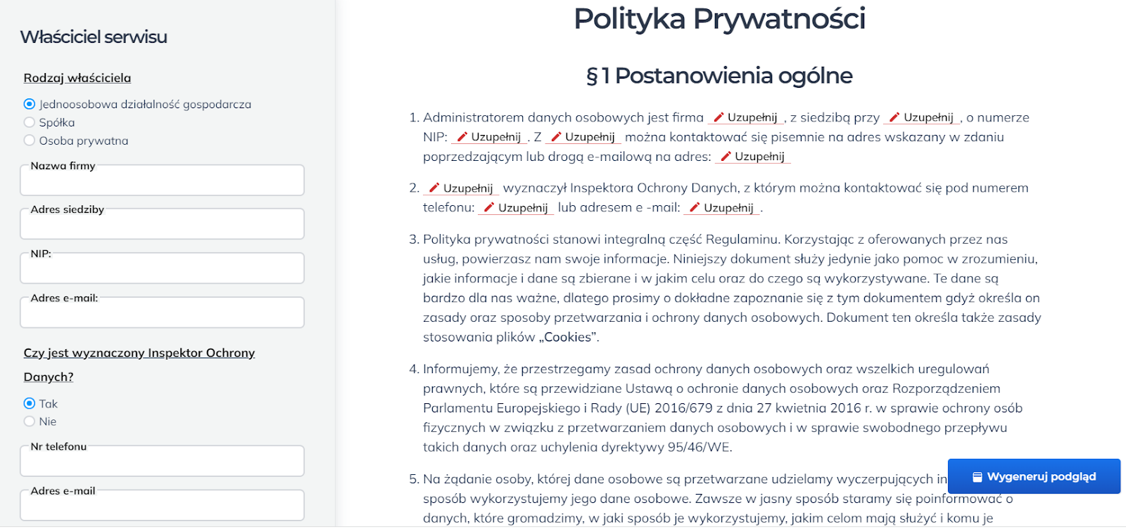 Poznaj darmowy generator polityki prywatności Verseo - zdjęcie nr 5