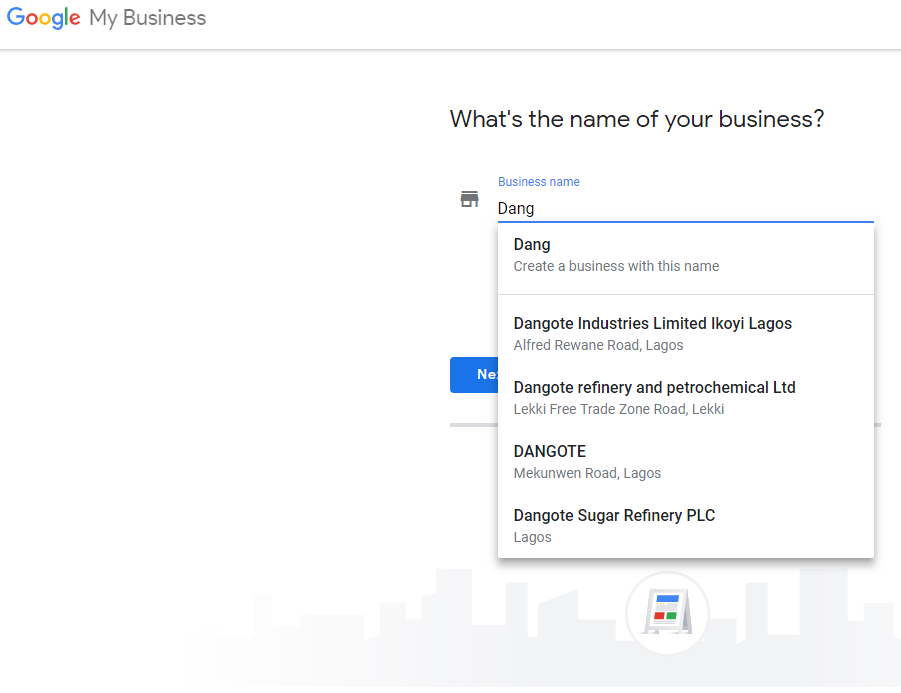 create a Google my business page
