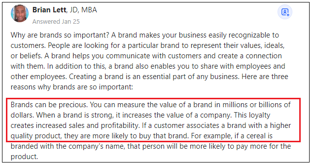  customers experience business brand helps business new business people perceive business create