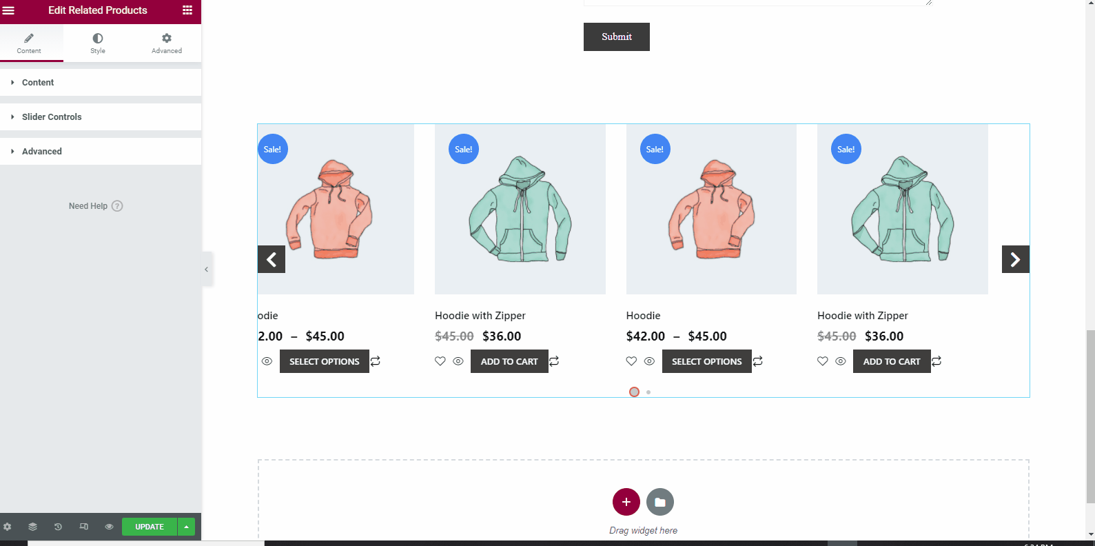 change the related products layout