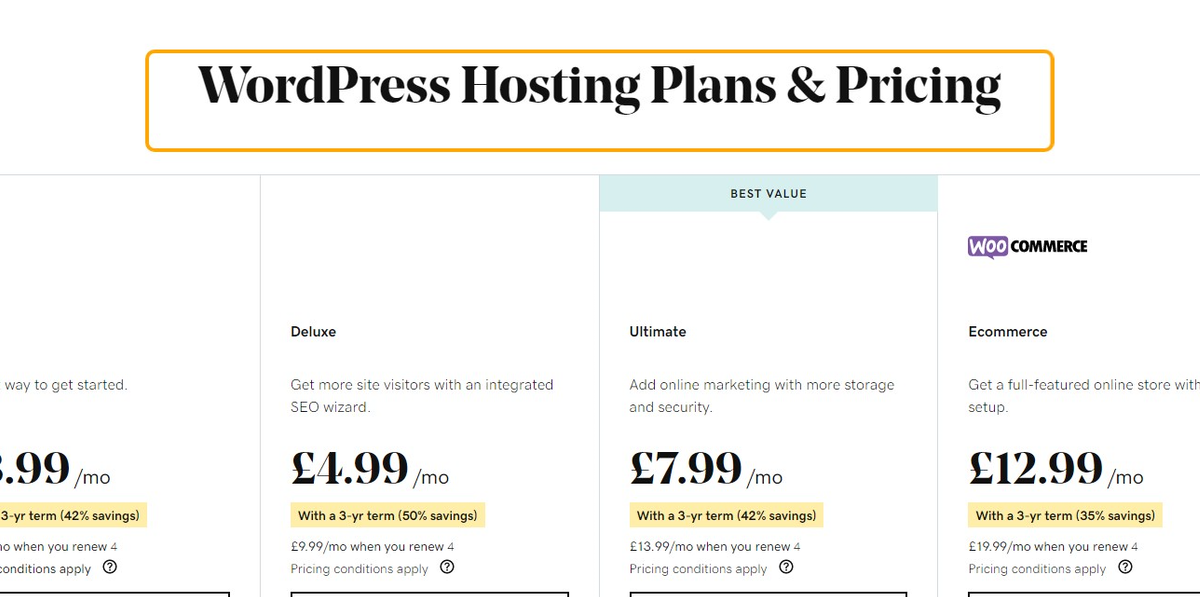 Click on WordPress Hosting Plans & Pricing
 