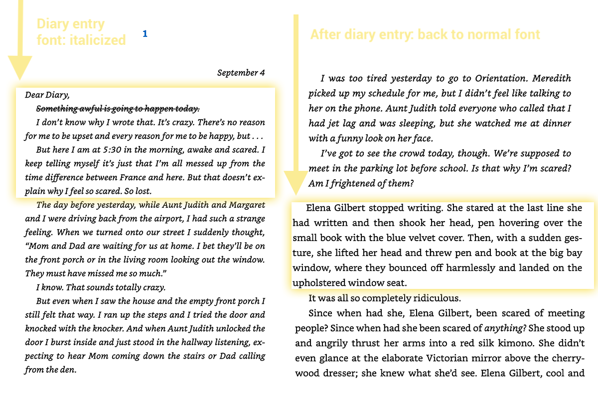 book fonts for epistolary text
